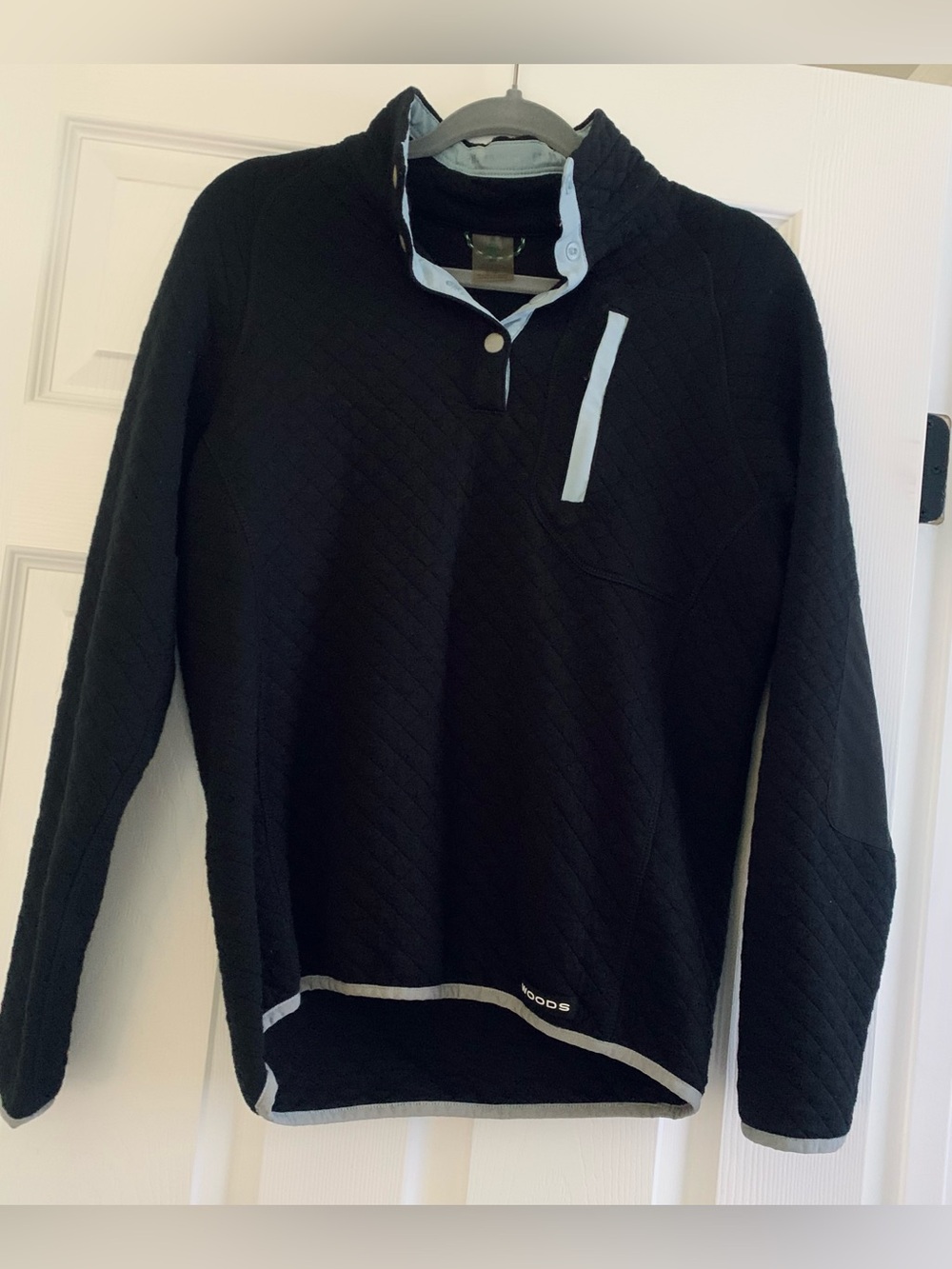Women’s WOODS quilted sweater navy blue